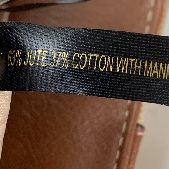 ETIENNE AIGNER Jute Canvas Shoulder Bag Purse Tote - Picture 12 of 16